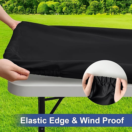 Waterproof picnic table cover for 182.88 cm tables, ideal for home, parties, banquets, picnics, and weddings.