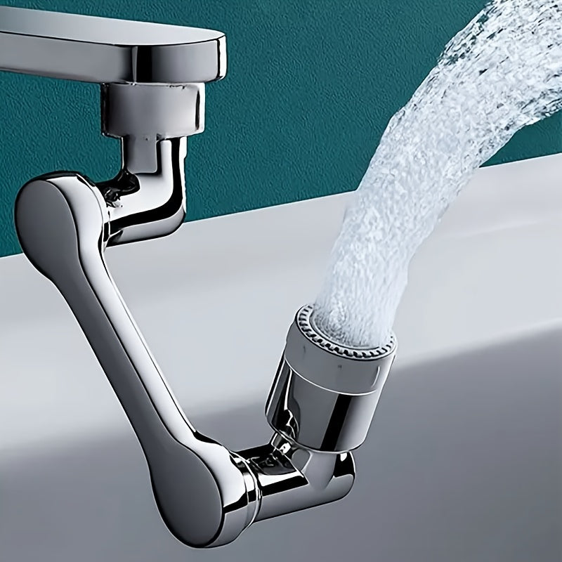 Adjustable water flow faucet aerator with rotating, two spray modes for kitchen and bathroom.