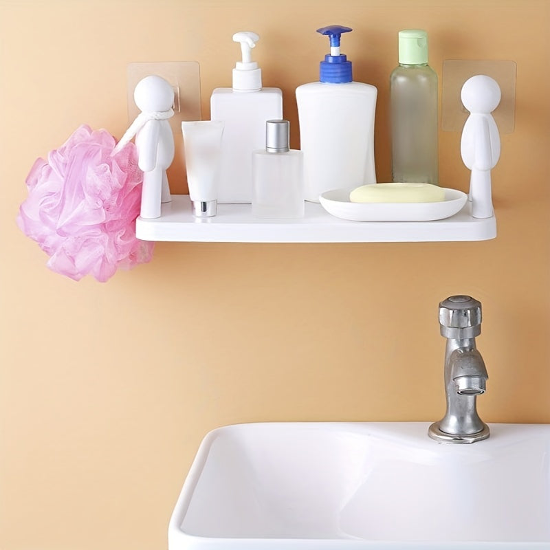 Small and Stylish Wall-Mounted Floating Shelf - Easy Installation, Ideal for Organizing Bathroom and Kitchen Supplies