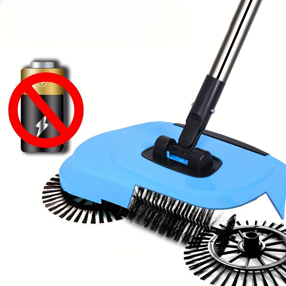 Multifunctional hand broom and vacuum set for easy cleaning of pet hair, dust, and garbage on hardwood and tile floors.