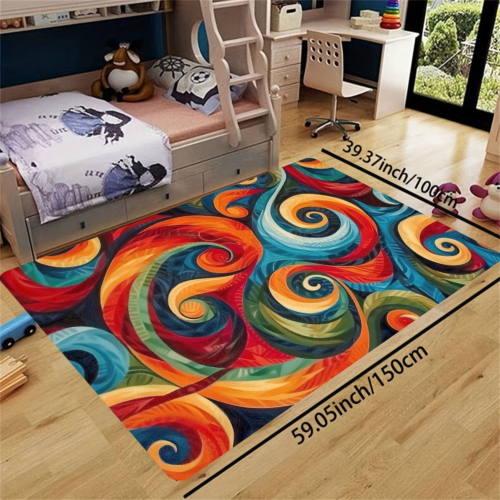 Soft and thick abstract three-dimensional line kitchen floor mat with a thickness of 8mm. Can be used in the living room, bedroom, and indoor doors. This machine-washable entrance carpet is a decorative addition to any space. Ideal for kitchen use.