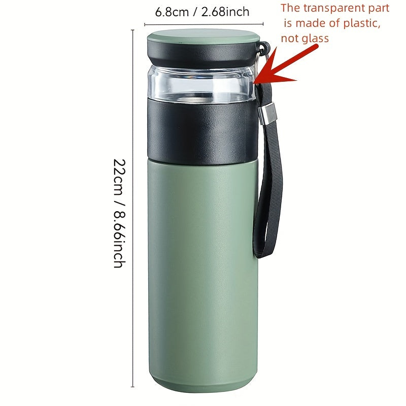 450ml Stainless Steel Tumbler with Tea Infuser, Hand Wash Only, Leakproof, BPA-Free - Great for Travel, Hiking, School | Perfect Gift for Various Occasions.