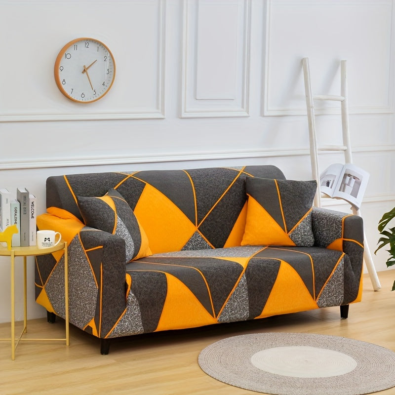 1 Printed Sofa Cover with 1 Free Cushion Cover