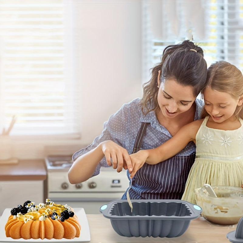 One Flower Rectangle Cake Pan (27.79cmx16.38cm) made of silicone for baking, a versatile tool for your kitchen. Perfect for baking cakes in the oven, this pan is a must-have for any home baker.