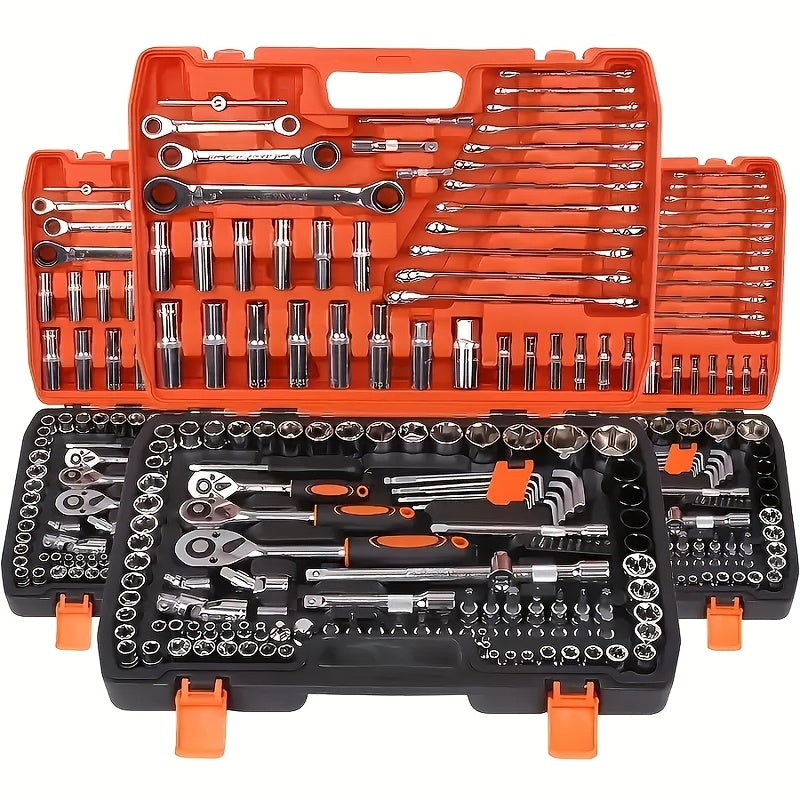 151pcs/46pcs Professional Automotive Master Tool Set - High-Quality Tool Kits for Car, Bicycle, And Motorcycle Care - Compact, Portable, Comprehensive Solution with Ratchet Wrench