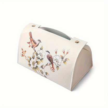 Stylish Nordic faux leather tissue box cover for multiple rooms in the home.