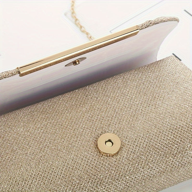 Sparkly envelope clutch bag for weddings and special events.