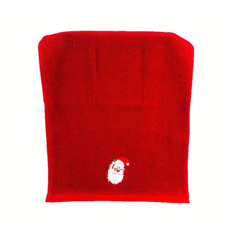 Velvet Christmas hand towel set made of pure cotton, perfect for kitchen or as a gift.