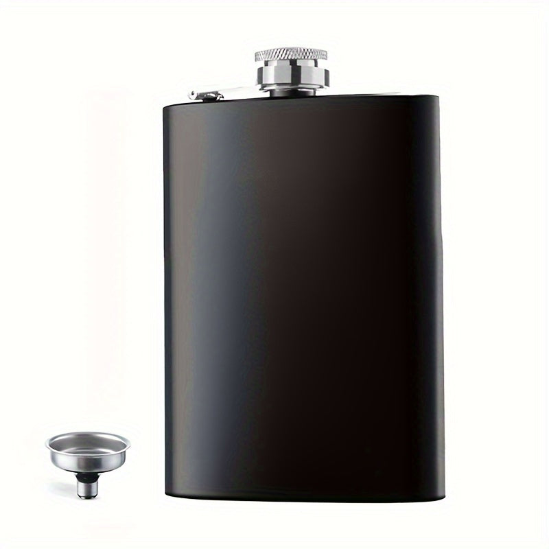 Leakproof Stainless Steel Hip Flask with Soft Touch Leather Packaging, Perfect for Whiskey, Rum, and Vodka. Portable, Rugged, and Durable for Outdoor Use. Smooth and Delicate Wine Bottle Alternative.