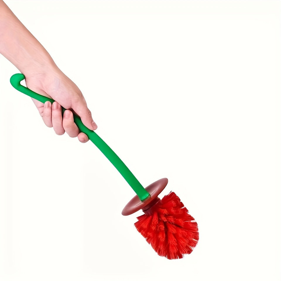 Novel Cherry-Shaped Plastic Toilet Brush Set with Creative Bracket: Unique Bathroom Cleaning Tools