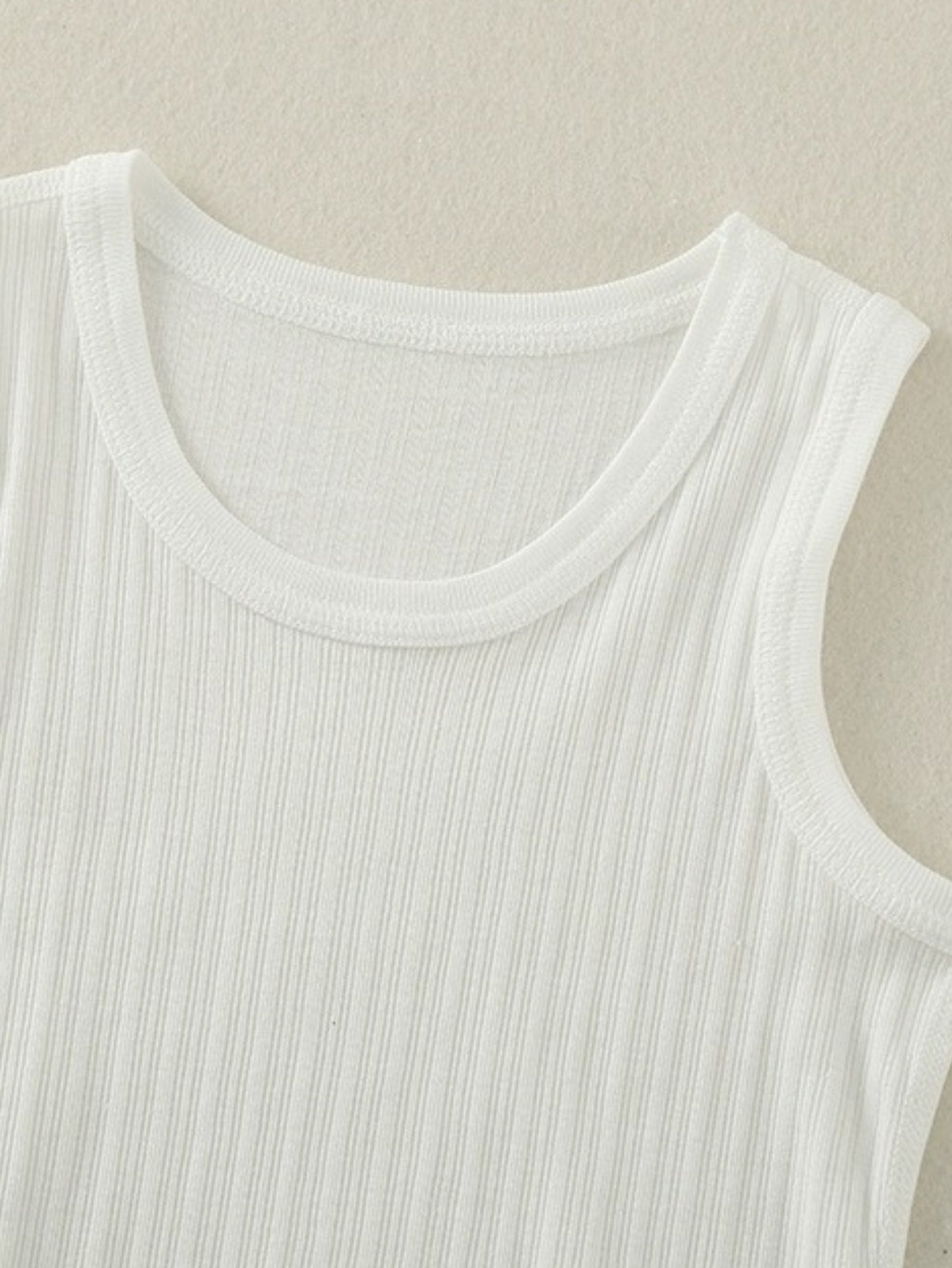 EVA JANG 4-Pack Boys' Cotton Tank Tops in Solid Colors with Crew Neck, Knit Fabric and Slight Stretch, for Layering