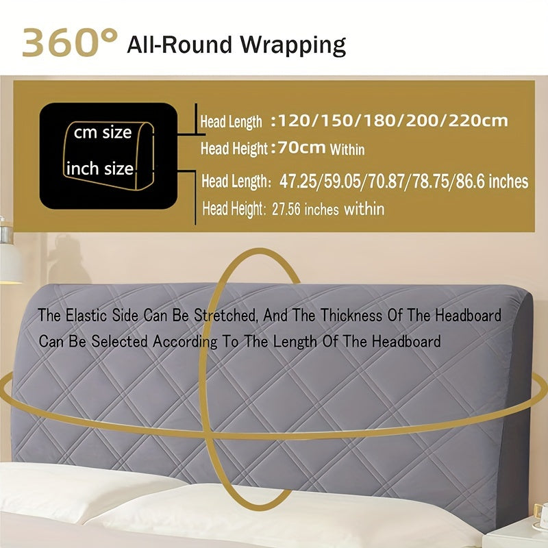 Protect your headboard with this luxurious Quilted Headboard Cover. Made with soft and comfortable short plush fabric, this cover is thicken and dustproof, providing excellent protection for your full size bed. The machine washable cover features