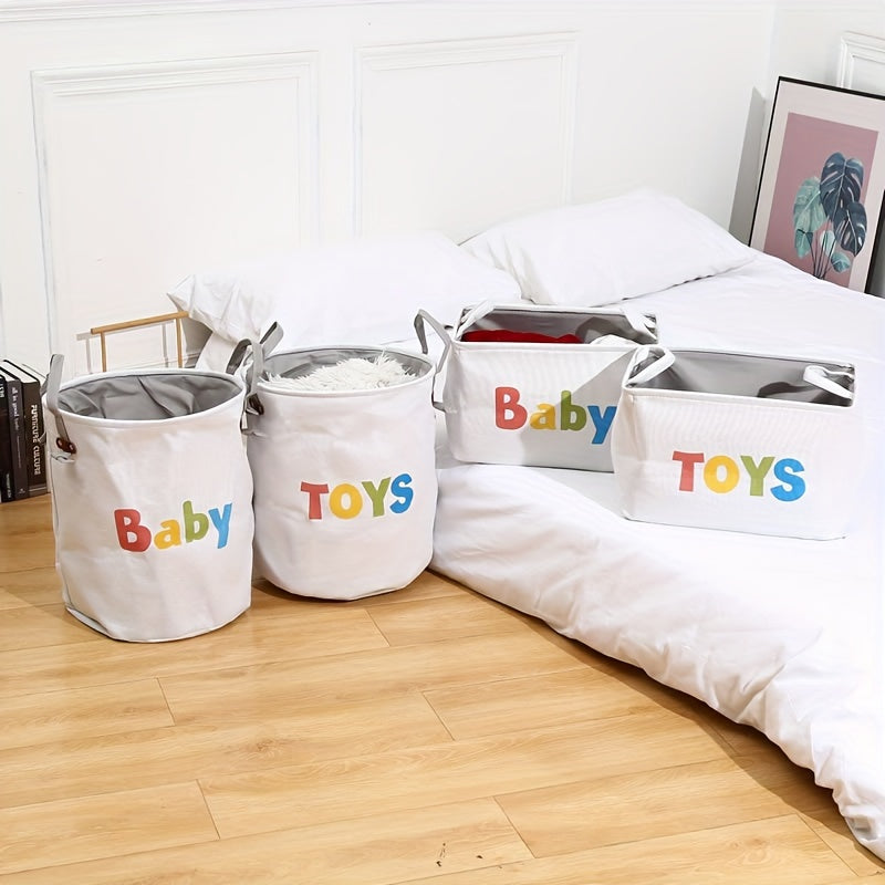 Pet Toy Storage Bag, Folding Fabric Basket for Room or Bedroom, can also be used to store dirty clothes or organize clothes.