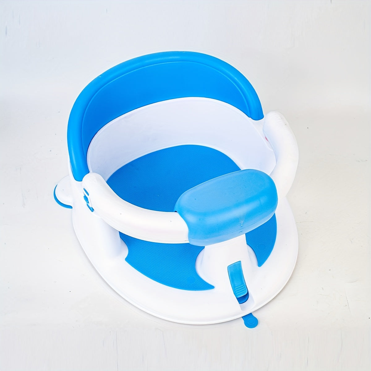 Get the Youngsters' Bath Chair with Armrests for a Safe and Comfortable Bathing Experience - Choose from Gray, Pink, or Blue Options with Non-Slip and Strong Suction Cup Base