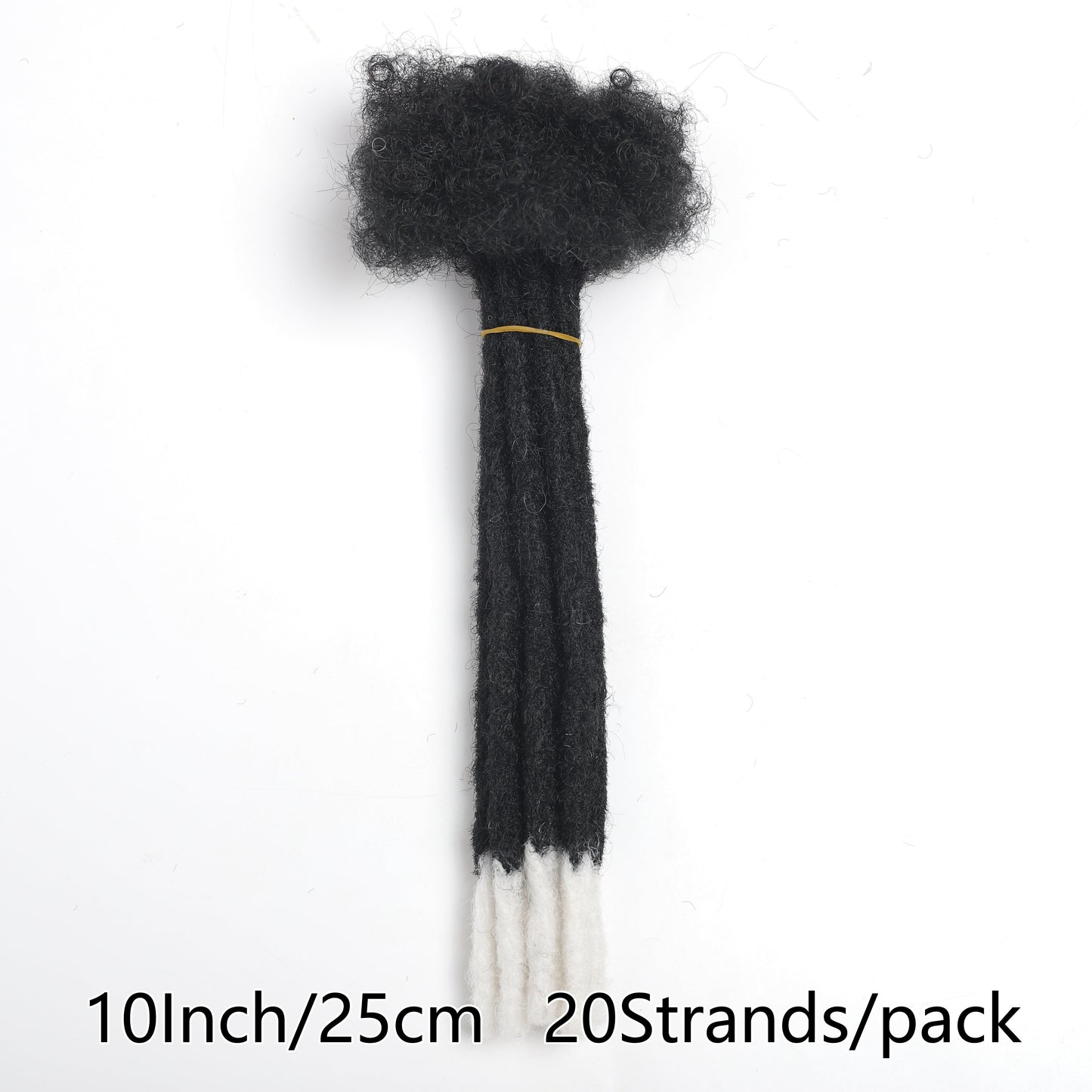 [Customer Favorite] 10-Inch Crochet Synthetic Loc Dreadlocks Extensions with 20 Strands, 0.8cm Wide, Hip-Hop and Reggae Inspired Style, Fashionable Afro Kinky Locs, Edgy Dirty Braids, Ideal for Punk Rock Fashion