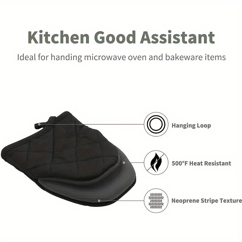 Durable Silicone Oven Mitts with Non-Slip Grip and Heat Resistance, Ideal for Cooking, Baking, and Microwave Use. Made with Thickened Rubber for Protection Against Burns. Suitable for Graduation, Juneteenth, Labor Day, Grandparents Day, and Christmas