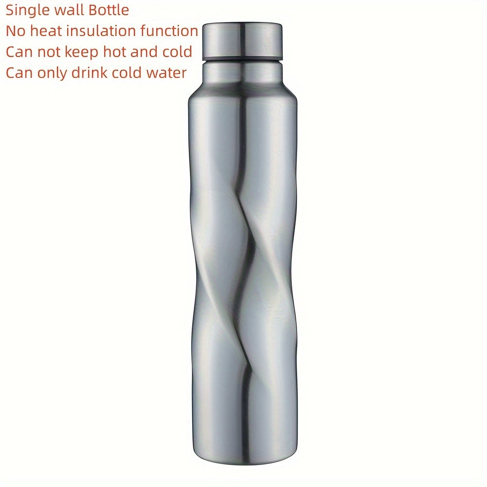 1000ML Stainless Steel Water Bottle - Large Capacity Sports Flask, Lightweight, PVC Free, Hand Wash Only, No Insulation