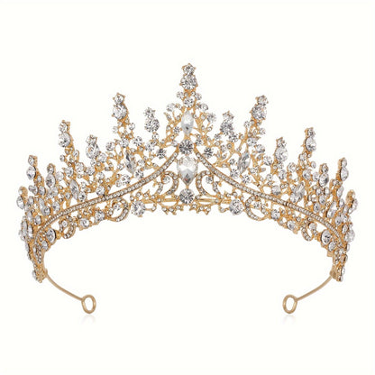 This exquisite Rhinestone Leaf Crown is perfect for a Royal Court-style bridal or princess tiara, ideal for birthday parties and performances. Hand wash only, adorned with full diamond detailing and crafted for a fashionable, regal look.