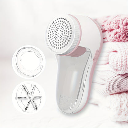 1 set including a 2-in-1 fabric shaver with built-in lint roller and 6-leaf blade USB rechargeable sweater shaver for removing lint and fuzz from clothes, bedding, furniture, carpet, and