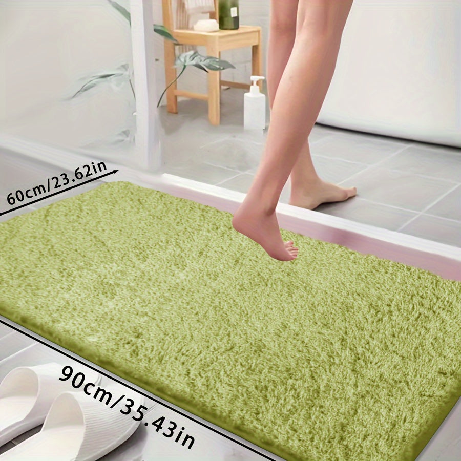 Ultra-soft bathtub mat with non-slip backing, absorbent and fade-resistant. Perfect for bathroom, laundry room, or entranceway.