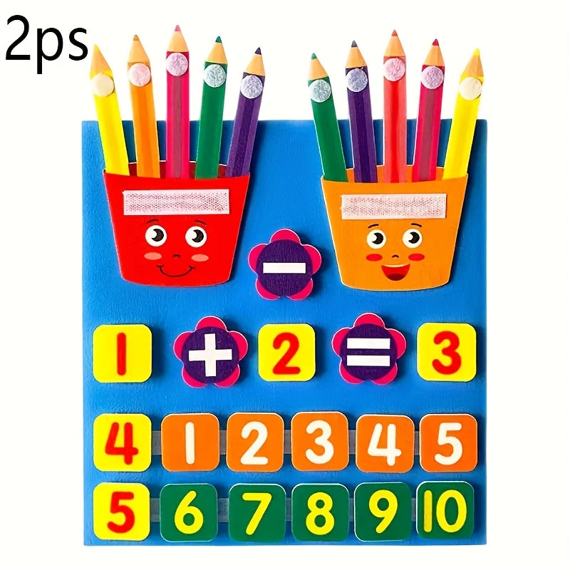 Vibrant Felt Number Toy for Kids - Educational & Fun Math Aid, Great for Developing Counting and Motor Skills, Ideal Gift for Christmas, Birthdays, and More.