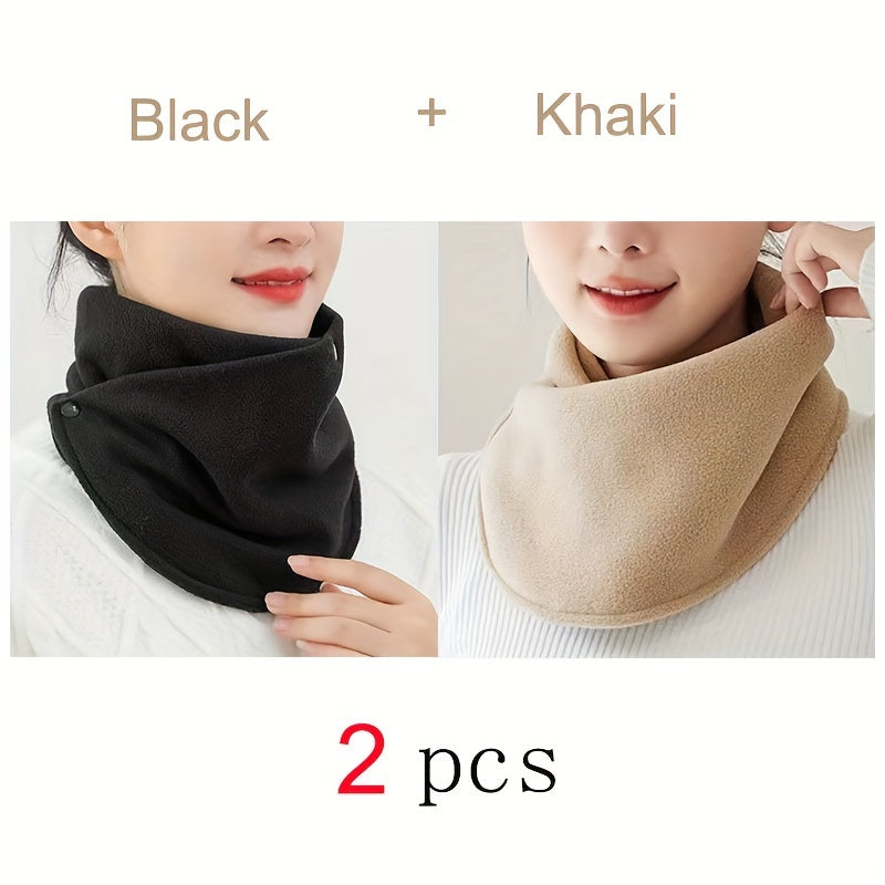 Get cozy this winter with a two-pack of warm neck scarves designed for outdoor cycling. This couple style set features windproof neck protectors with buckle combinations for added convenience.