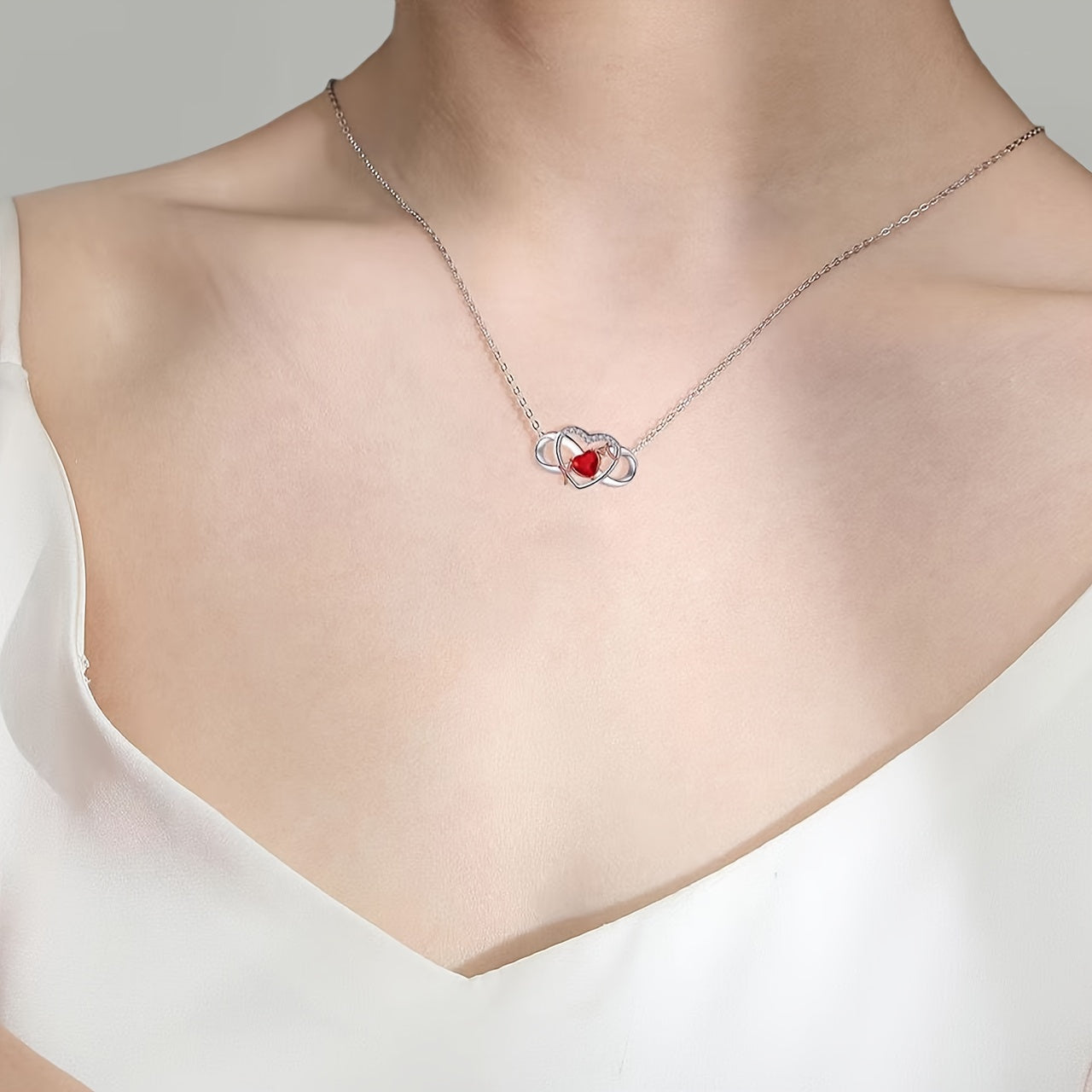 One piece of a Red Bear Rotating Soap Rose Gift Box featuring a Love Letter Pendant Necklace, made with Synthetic Zirconia and Copper materials. This simple party style gift is perfect for Mother's Day, festive celebrations, and all seasons.