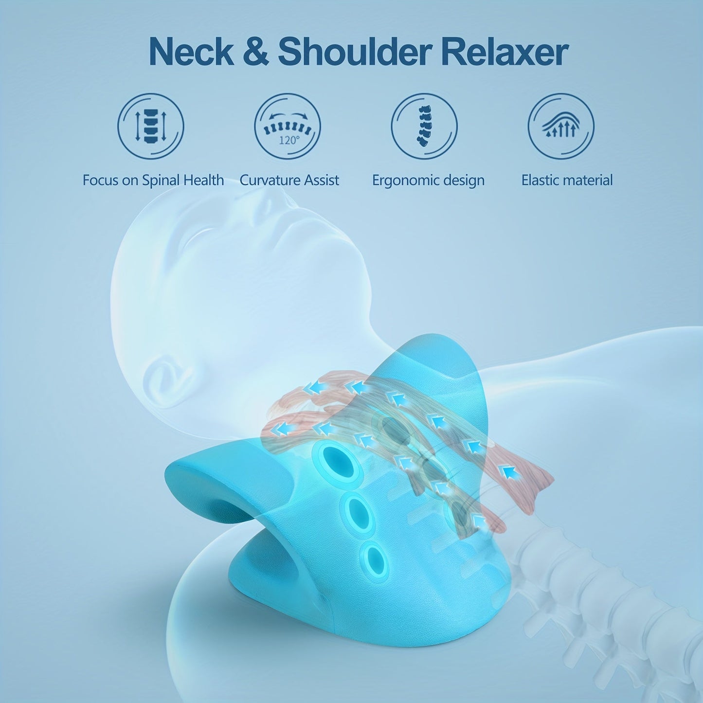 Neck and Shoulder Relaxer: Cervical Traction Device for Spine Alignment and Chiropractic Neck Stretcher Massager