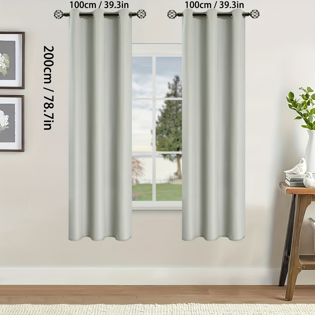 Two-Pack of Modern Blackout Curtain Panels: Keep out the sun with these thermal insulated curtains featuring a twill weave, grommet top design. Made of 100% polyester, these un-corded panels are perfect for the living room, bedroom, or any other room in