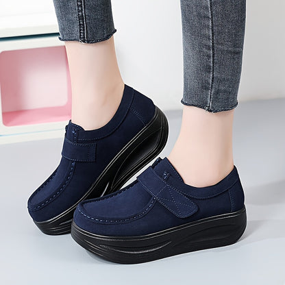 Women's trendy loafers with platform soft sole for comfortable daily wear.