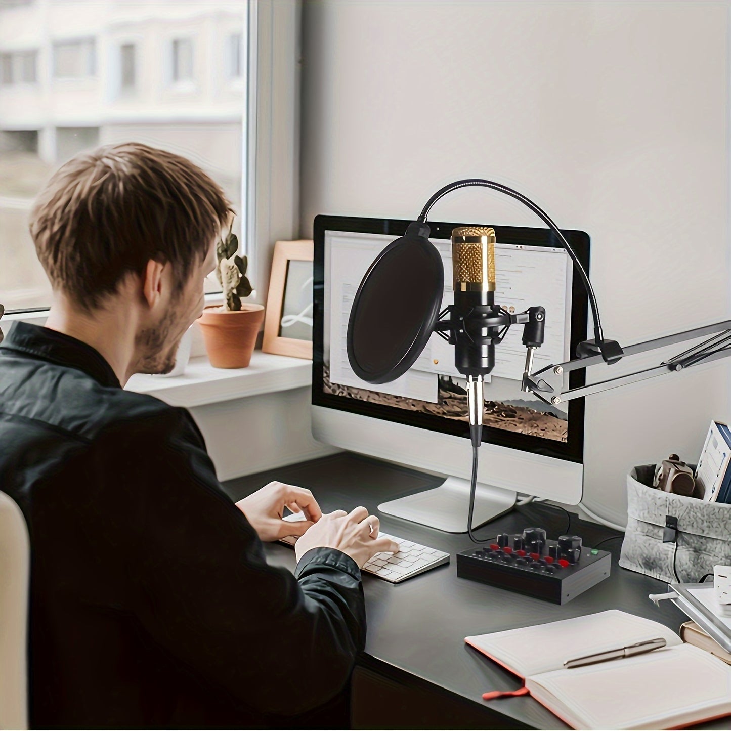 BM800 Podcasting Kit with V8 Sound Card & Voice Changer for Recording, Singing, Streaming, and Gaming.