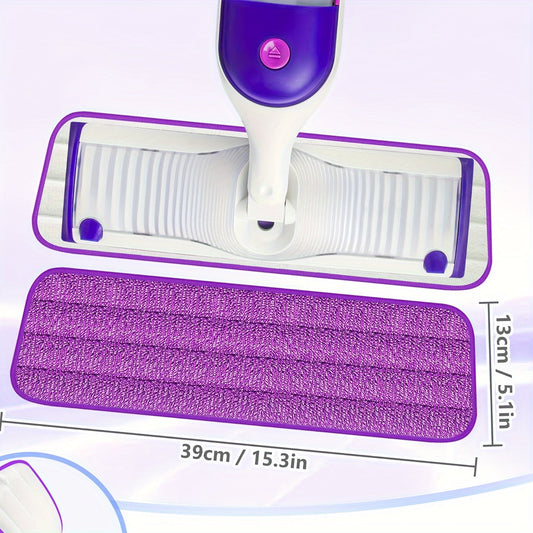 Set of 2 reusable microfiber spray mop cloths, trapezoidal electric mop pads, easily washable in machine, perfect for replacing old floor cleaner pads, essential cleaning supplies and accessories.