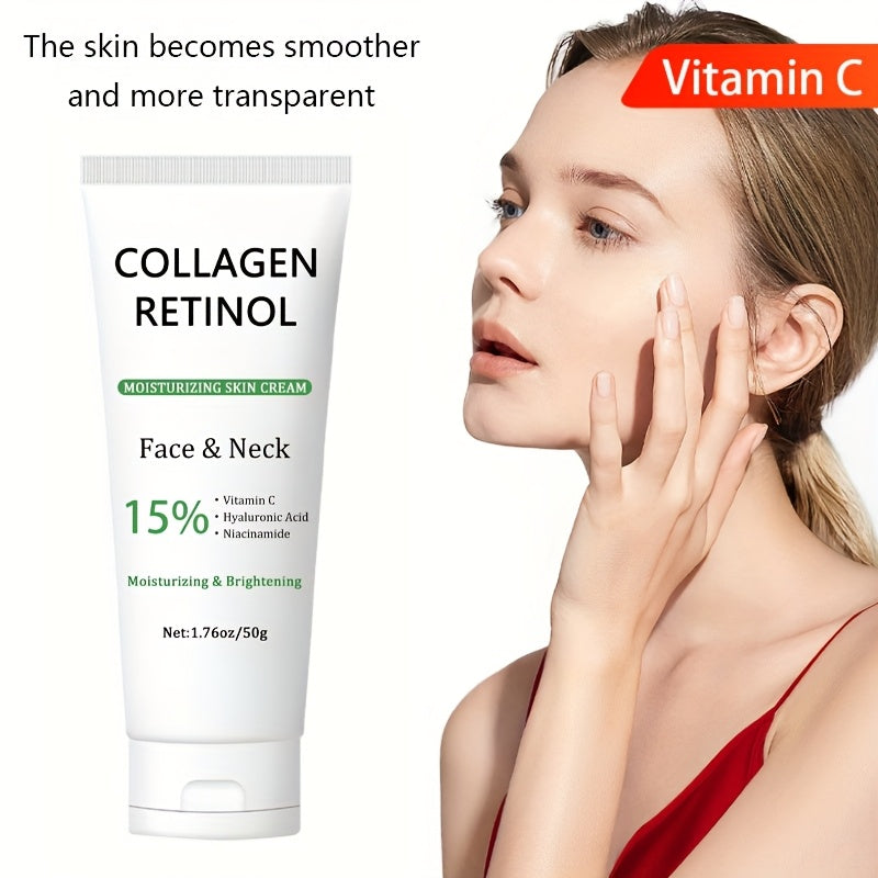 1.76oz Retinol Facial Lifting Cream with Hyaluronic Acid, Vitamin C, and Niacinamide. Firms and lifts skin, improves texture and tone, and provides moisture.