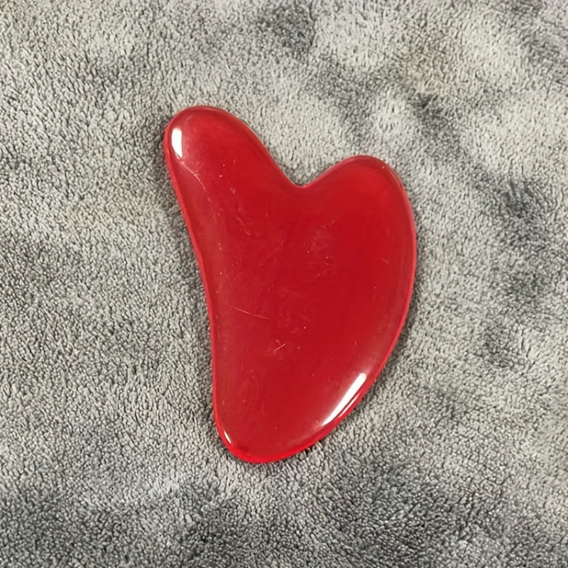 Heart-shaped resin Gua Sha tool for facial and full body hair removal, high-quality for beauty salon use.