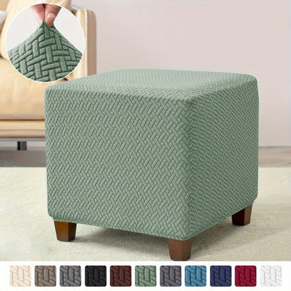 Machine washable cover for ottoman, elastic band for secure fit - 1 piece.