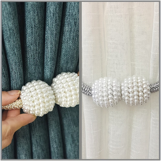 Bestselling Curtain Accessories: Curtain Ties, Fasteners, Hooks, Magnetic Ties, 4 Decorative Holders, Pulls in Grey and Golden color.