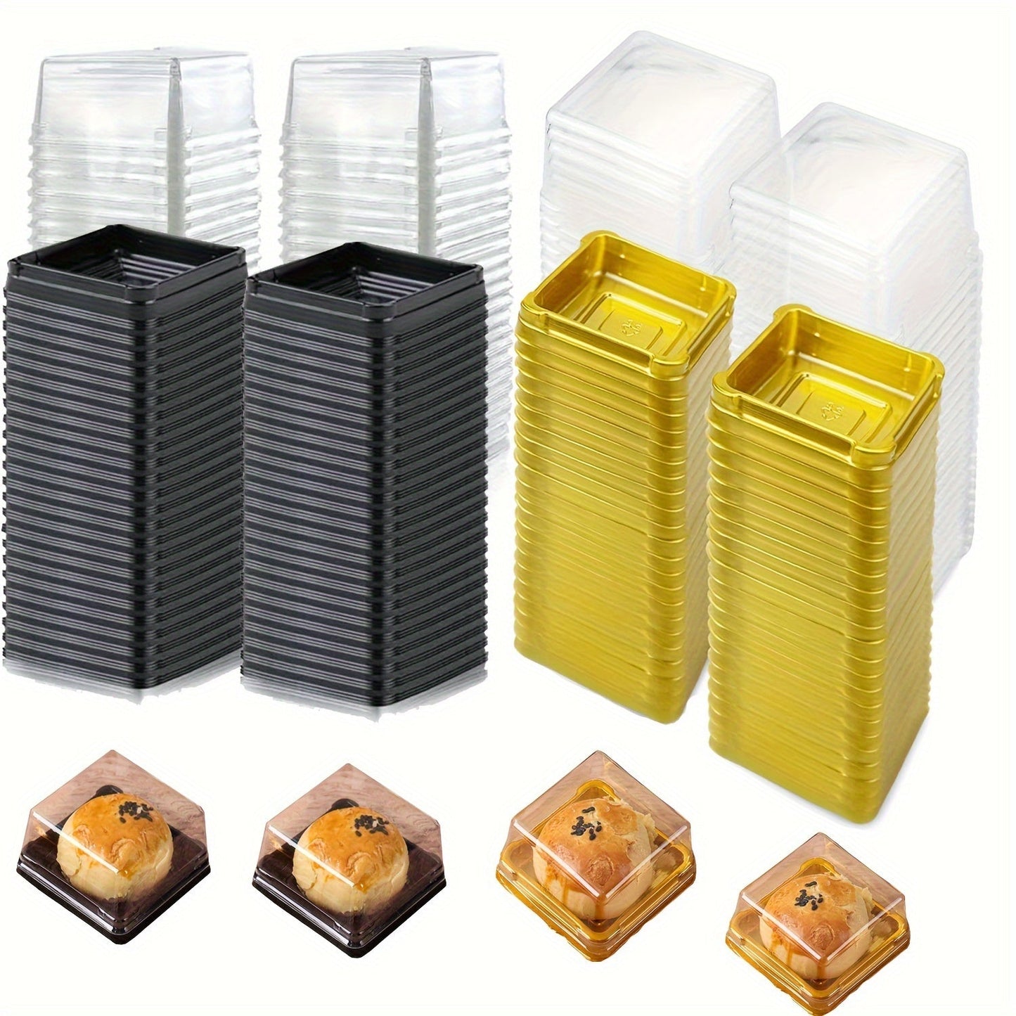 Disposable plastic dessert containers with lids are the perfect solution for storing and showcasing your mini cupcakes. Ideal for birthdays, weddings, holiday gatherings, jewelry making displays, and packaging supplies. Get 50 pieces in this set. Perfect