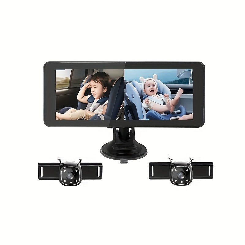 Experience safe and easy night driving with the Dual-Channel Car Camera featuring IR Night Vision and a 17.42cm Rear Seat Monitor for two youngsters. Simple installation ensures a stress-free setup for peace of mind on the road.