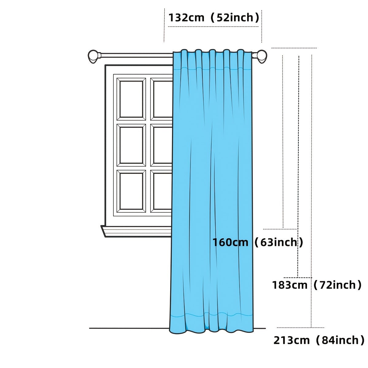 1 thermal insulated blackout curtain panel suitable for study, living room, and kitchen. This decorative curtain features a rod/pole pocket design for added privacy and energy efficiency.