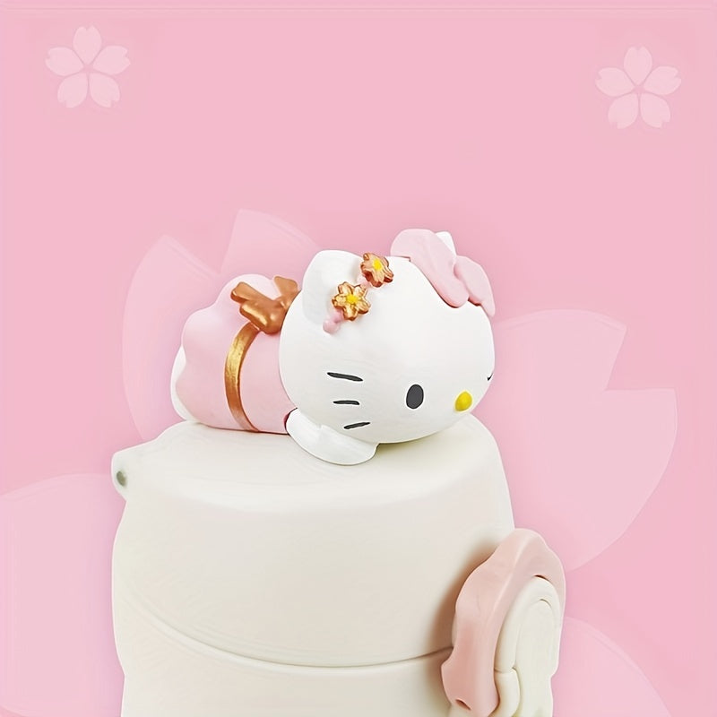 Hello Kitty insulated water bottle with 3D design, ideal for gifts or on-the-go use.