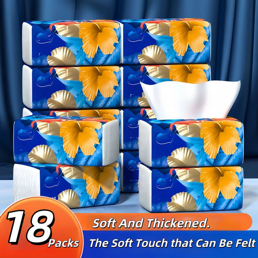 [Top Pick] Get your hands on 18pcs of luxurious flamingo facial tissues. These tissues are incredibly soft and comfortable, with a 4-ply thickness for added durability. Each pack contains 200 sheets made from virgin wood pulp, ensuring they don't easily