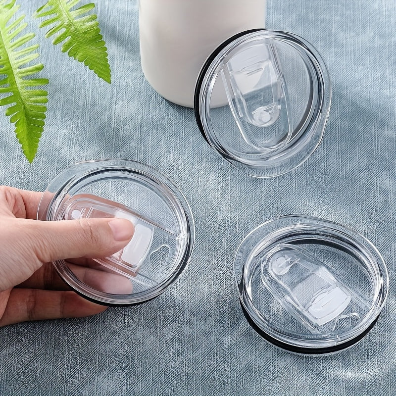 Set of 2/3/5 clear plastic spill-proof lids for 20 oz tumblers.