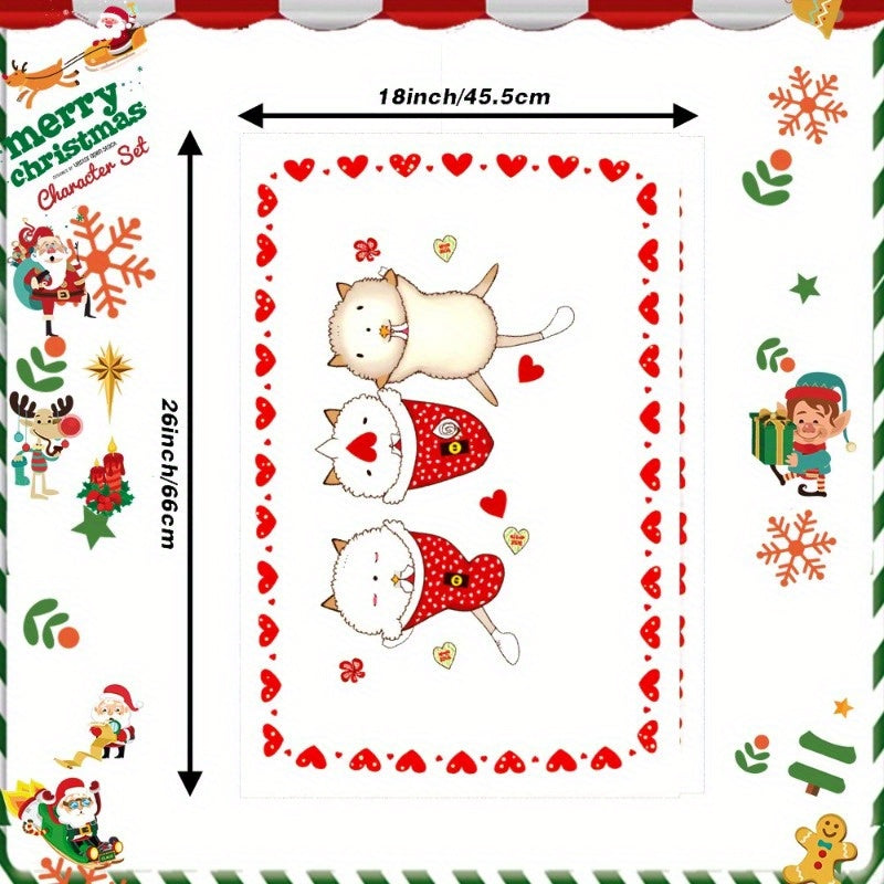 2 pieces of Merry Christmas Winter decoration snowflake YINGQ measuring 18 by 66.04 cm each.