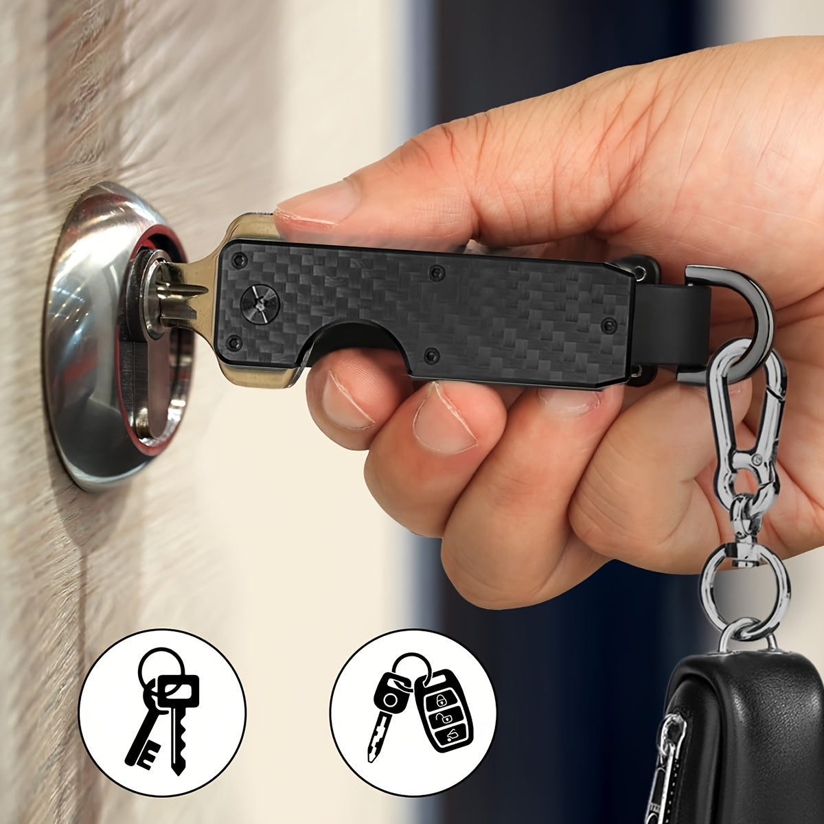 Forever Miyin Sleek Aluminum Key Organizer is a compact and lightweight key holder with a secure twist lock. It is scratch-resistant and makes an ideal gift for both men and women.