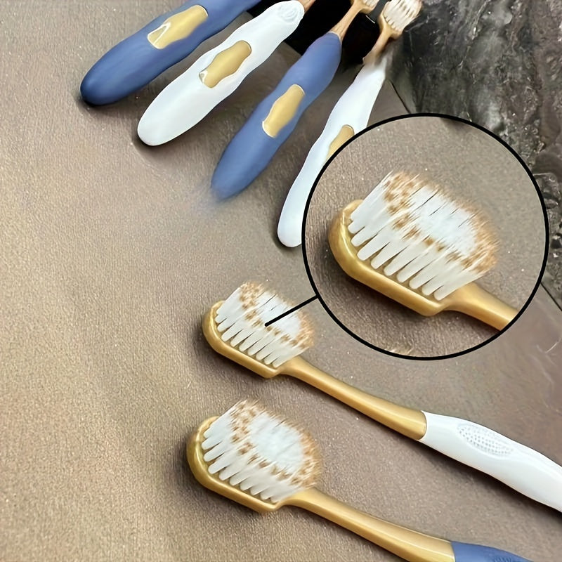 Adult microfiber brush hand toothbrush set with 6 soft brushes.