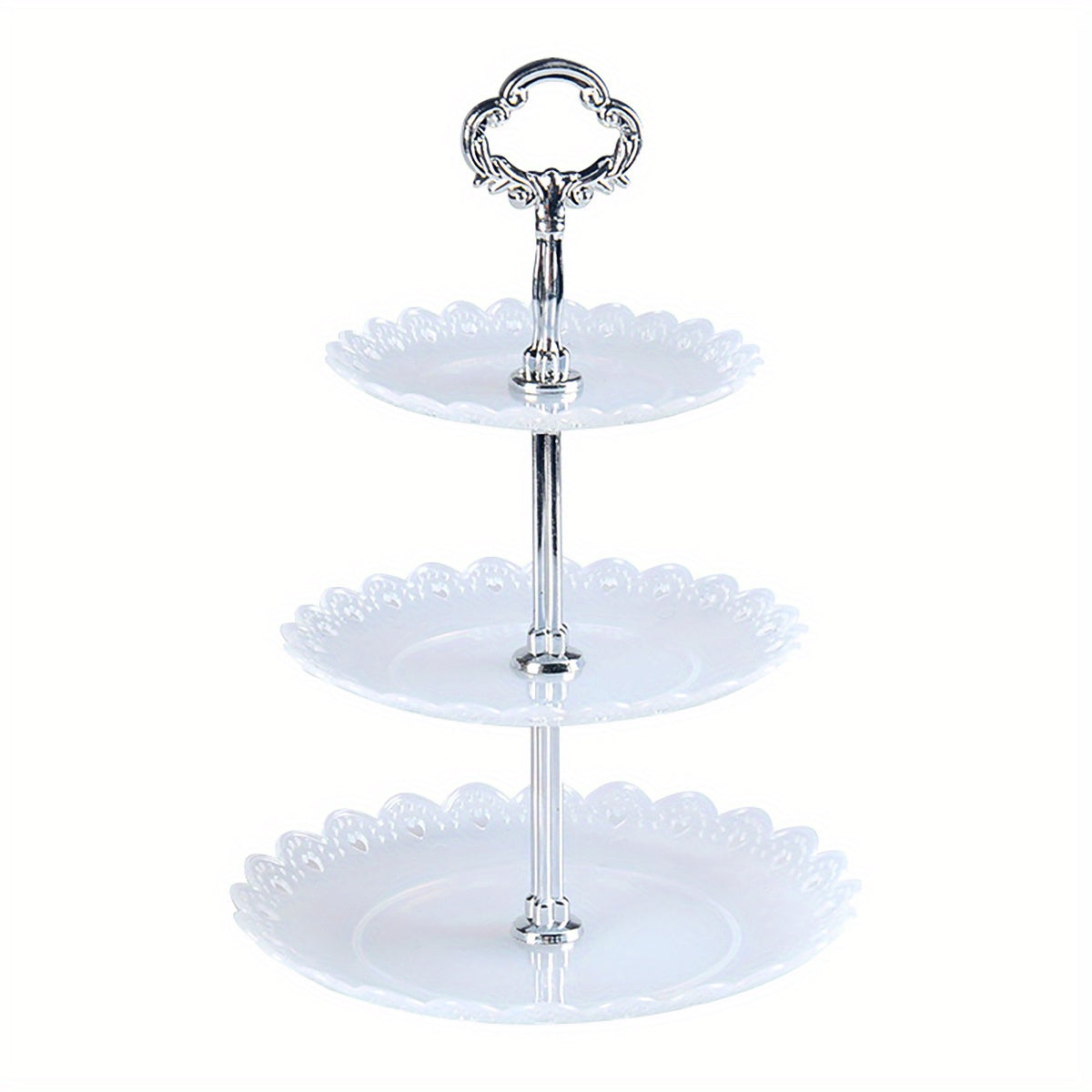 1pc, 3-tier serving stand for cakes, cupcakes, desserts, and table decorations perfect for various occasions like parties and holidays.