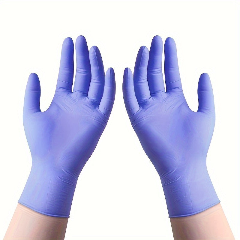 A 200-pack of 6mil multi-purpose disposable nitrile gloves that are tear-resistant, waterproof, ambidextrous, powder-free, and latex-free. Ideal for home cleaning, cooking, food handling, beauty, gardening, and pet care.