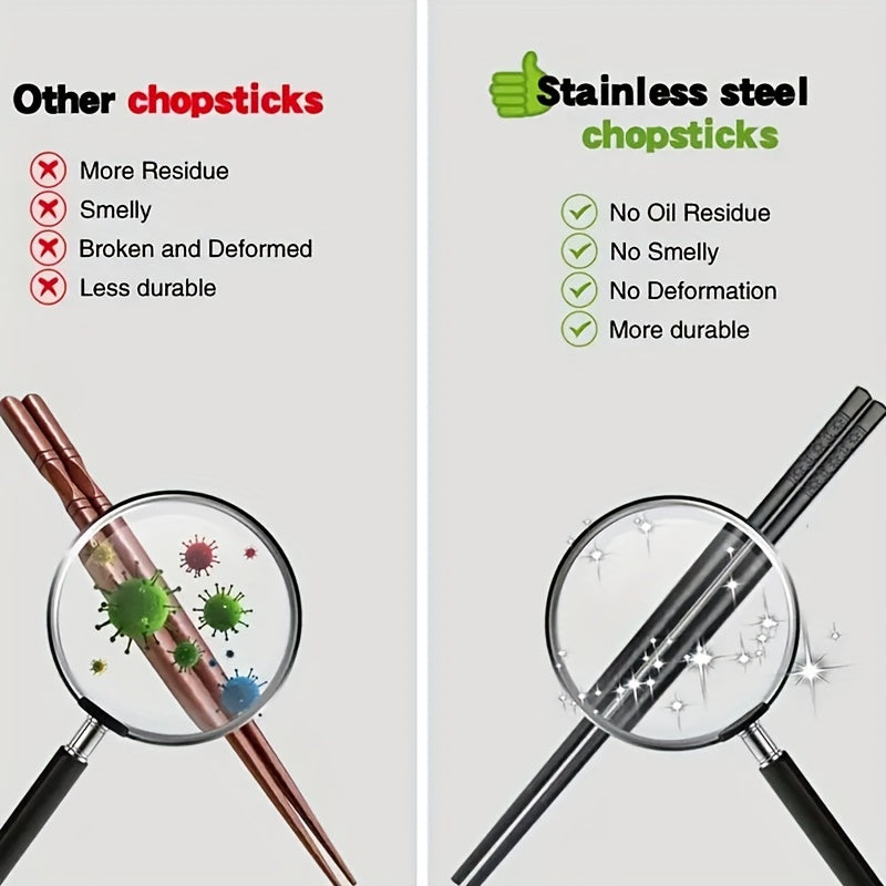 5 pairs of elegant chopsticks with cherry blossom design, reusable and dishwasher safe, suitable for dining and entertaining in home, kitchen, and restaurant.