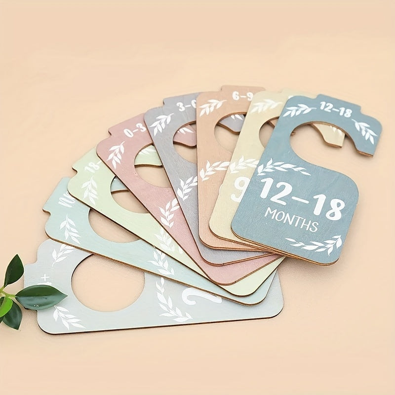 Set of 8 Double-Sided Wooden Closet Dividers for Organization, Includes Wooden Clothing Size Dividers for Clothes Organizers