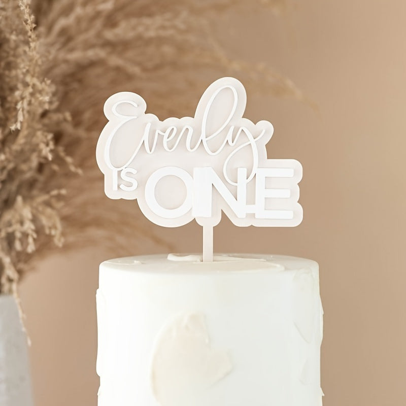 Customize your cake with a personalized acrylic topper featuring your name and number. This white dessert decoration accessory is perfect for birthdays, showers, and parties, and is suitable for ages 14 and up.